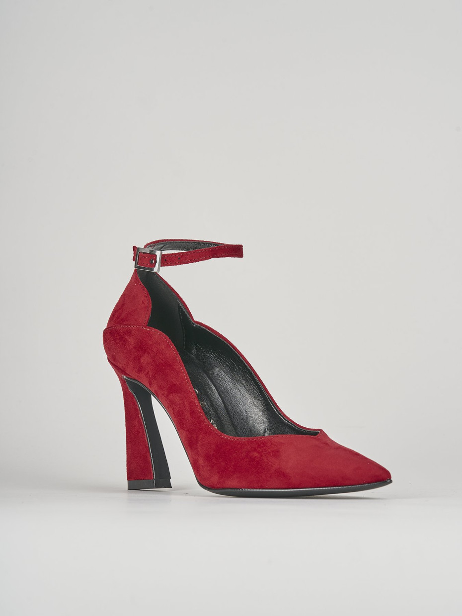 Pumps woman heel 8 cm red suede Barca Stores