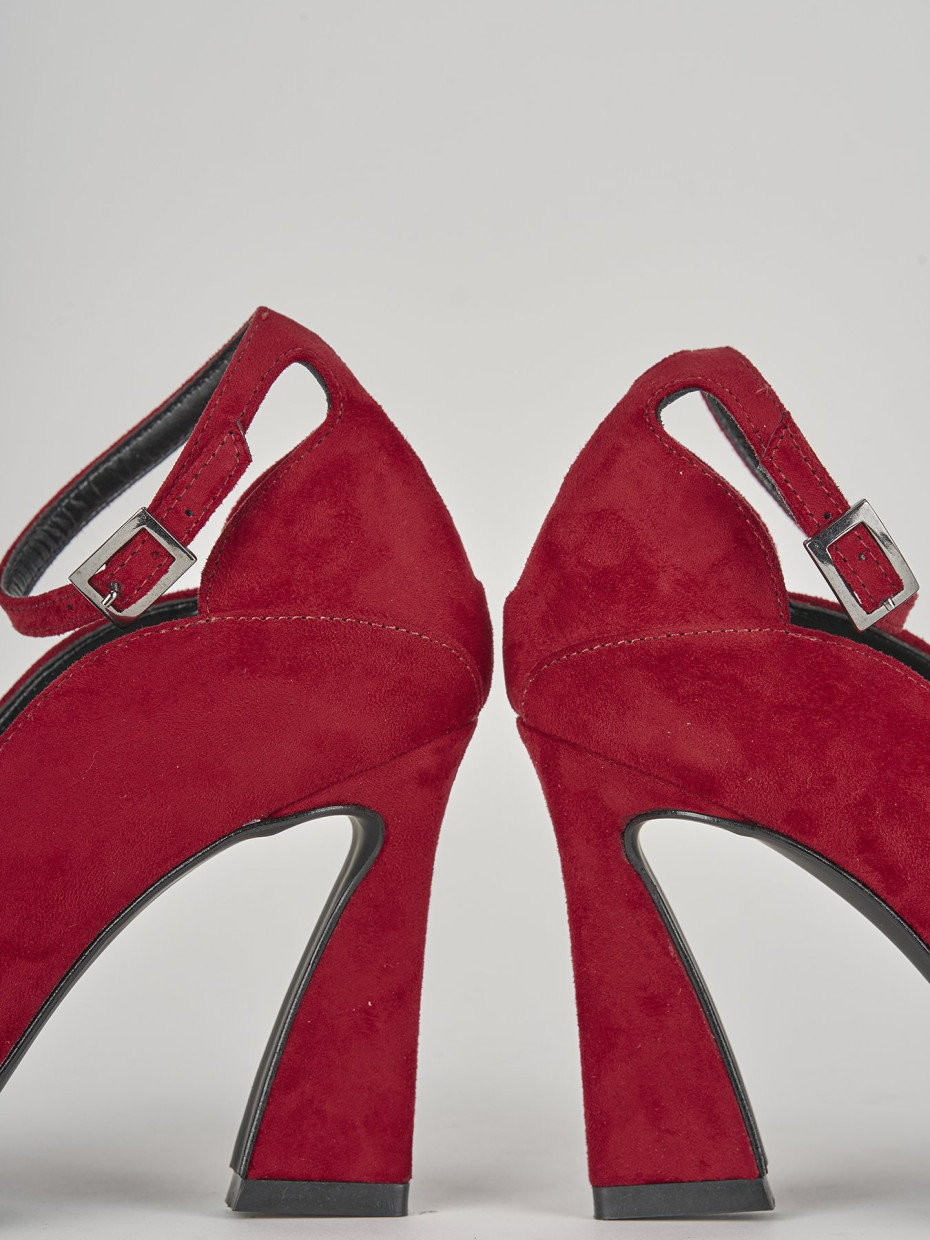 Pumps heel 8 cm red suede