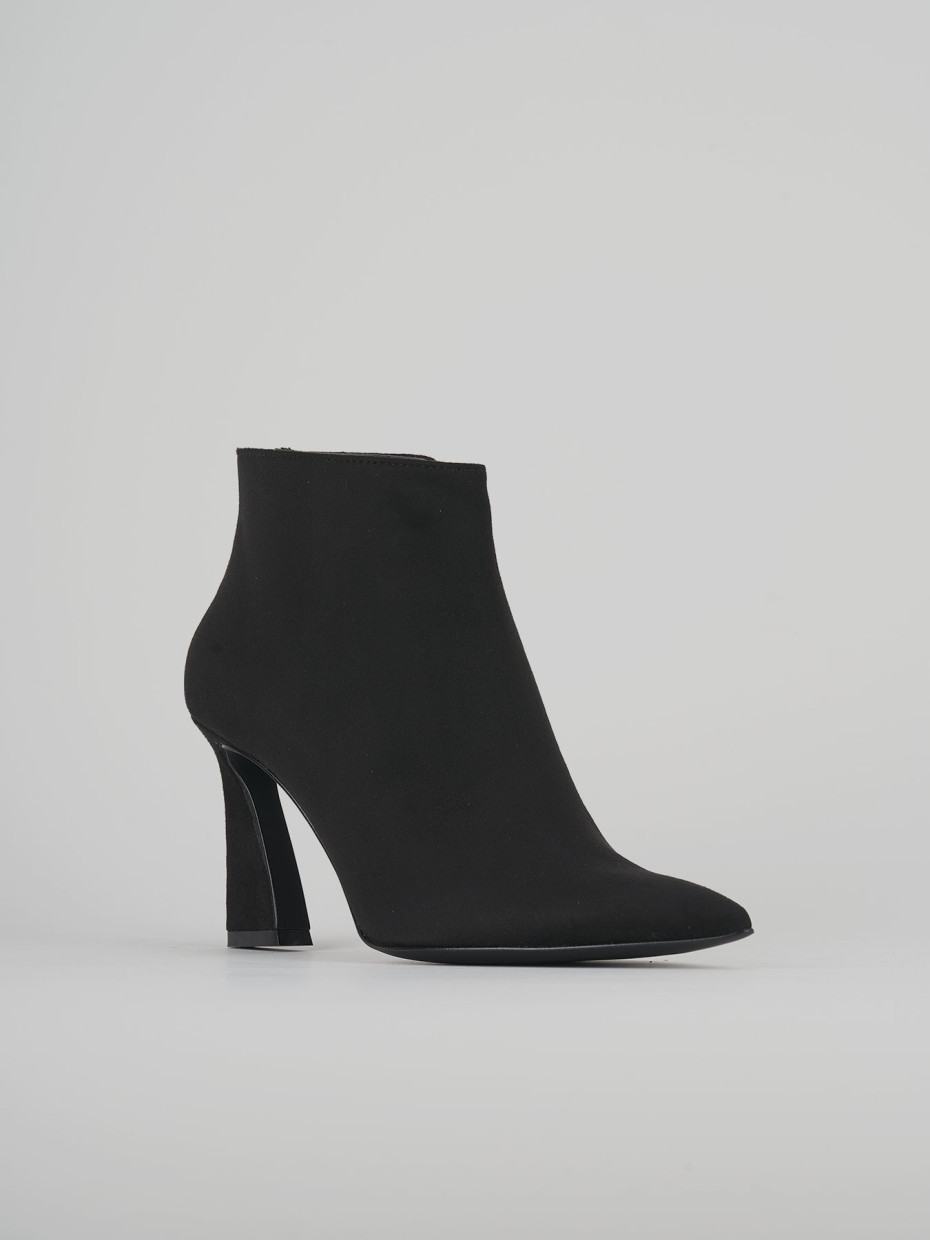 High heel ankle boots heel 8 cm black suede