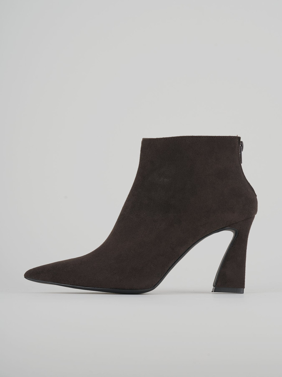 Stivaletti tacco 8cm camoscio testa