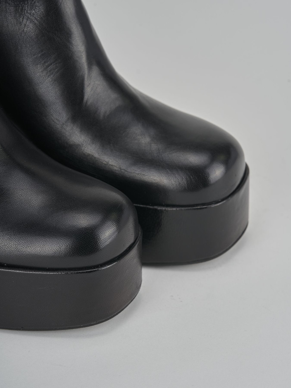 Stivaletti tacco 9cm pelle nero