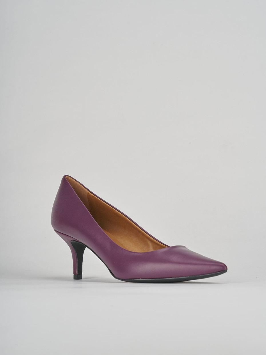 Pumps heel 7 cm violet leather
