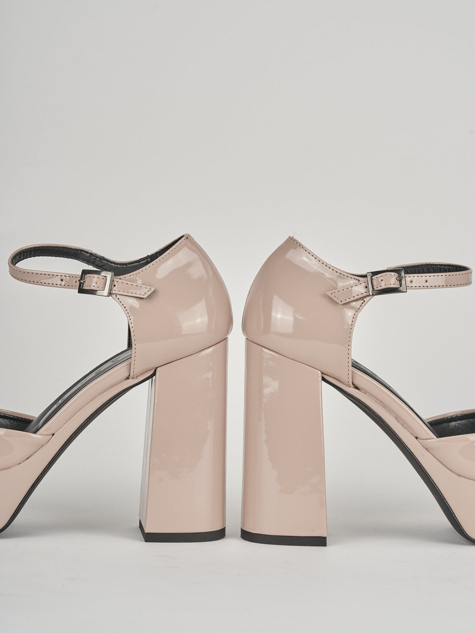 Decollete e slingback tacco 10cm pelle beige Barca Stores