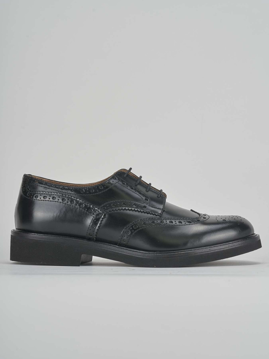 Lace-up shoes black leather