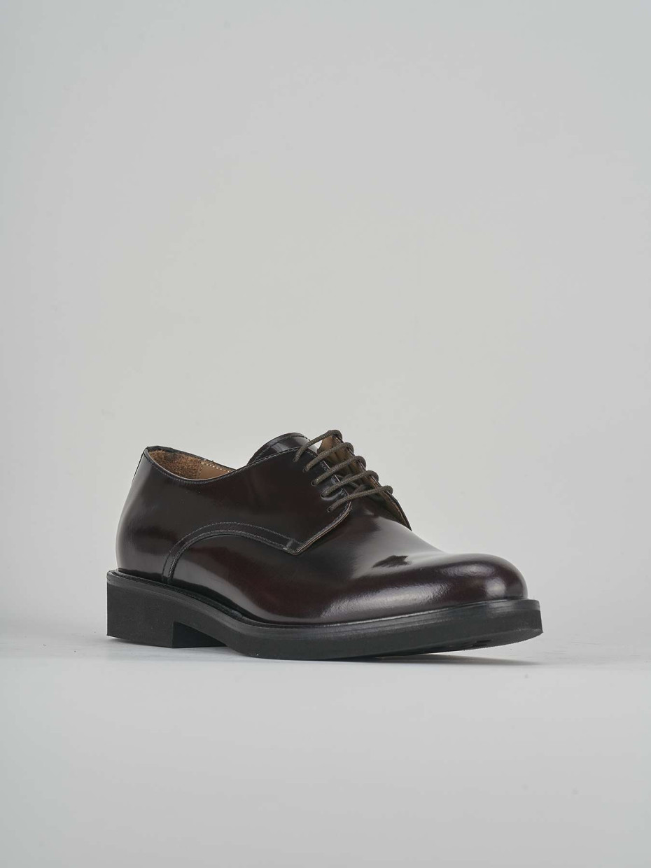 Lace-up shoes bordeaux leather