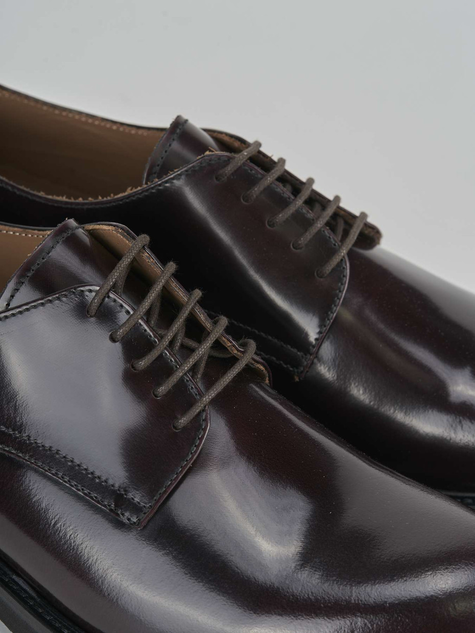 Lace-up shoes bordeaux leather