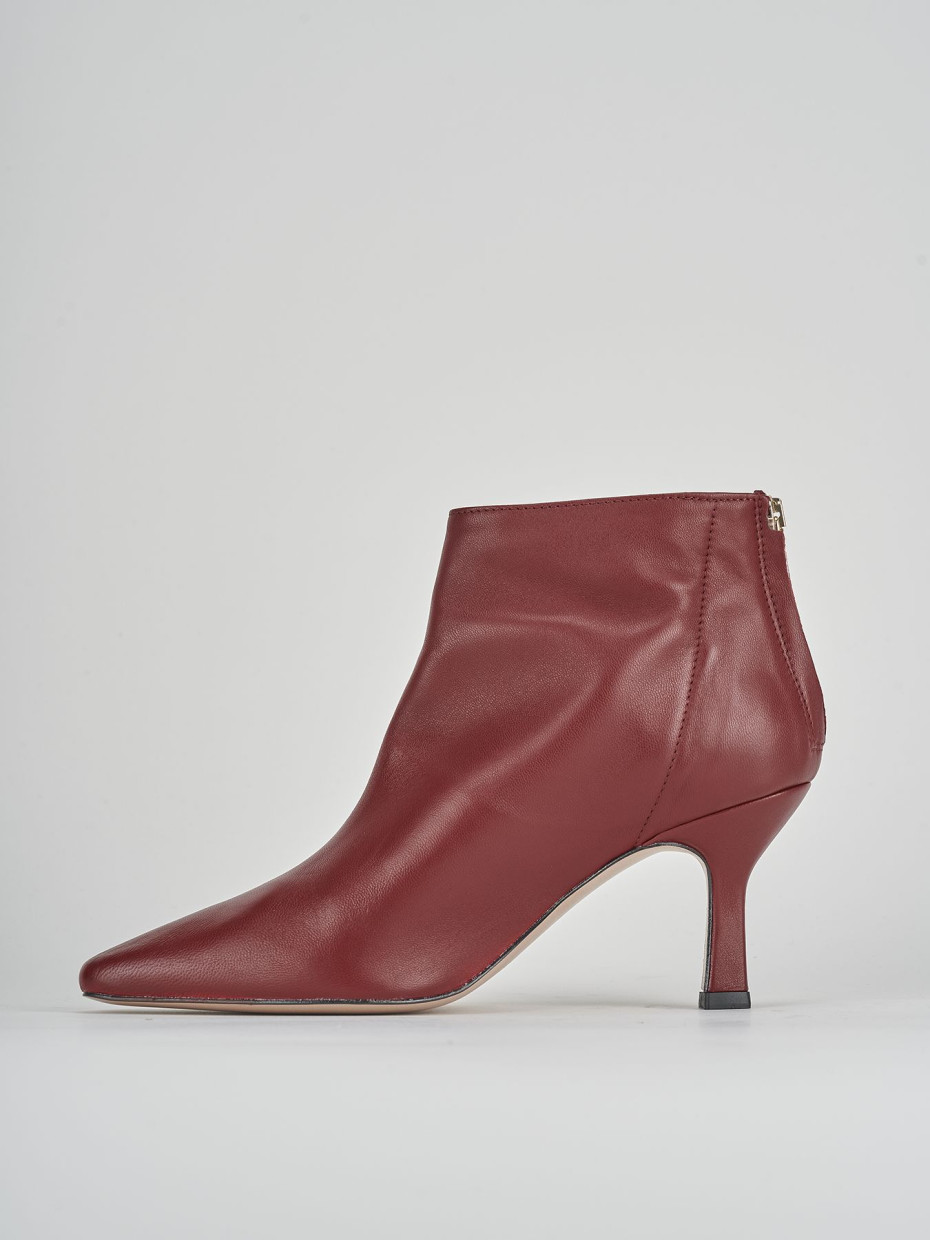 Stivaletti tacco 7cm pelle bordo'