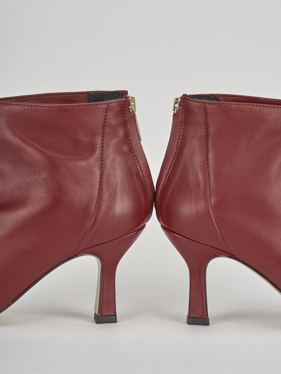 Stivaletti tacco 7cm pelle bordo'