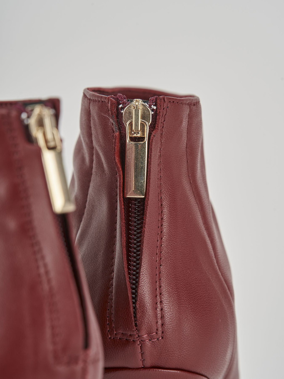 Stivaletti tacco 7cm pelle bordo'