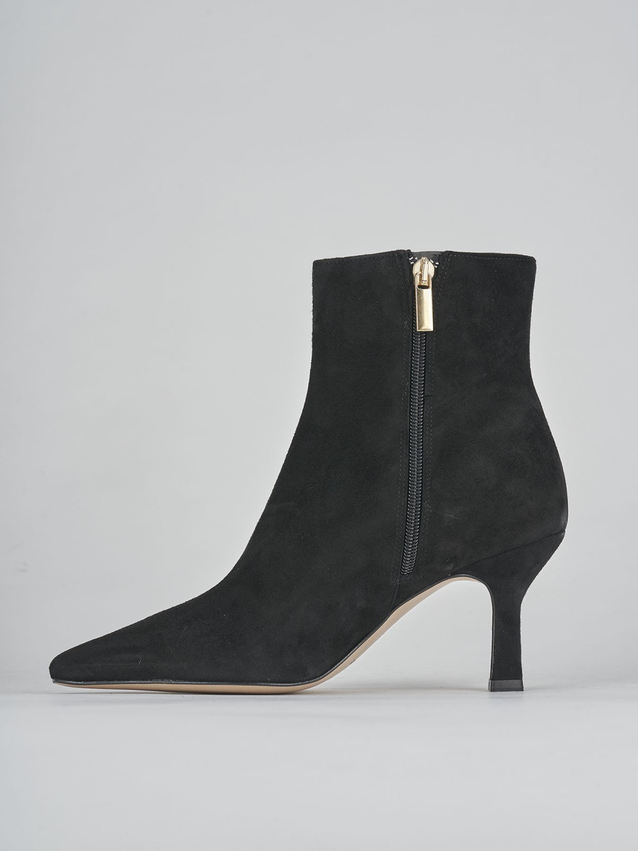 Stivaletti tacco 7cm camoscio nero Barca Stores