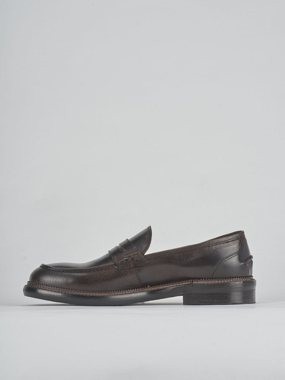 Loafers dark brown leather