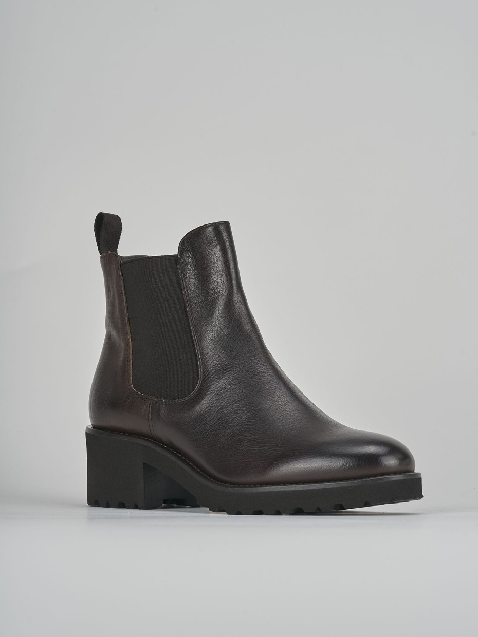 Stivaletti tacco 5cm pelle testa