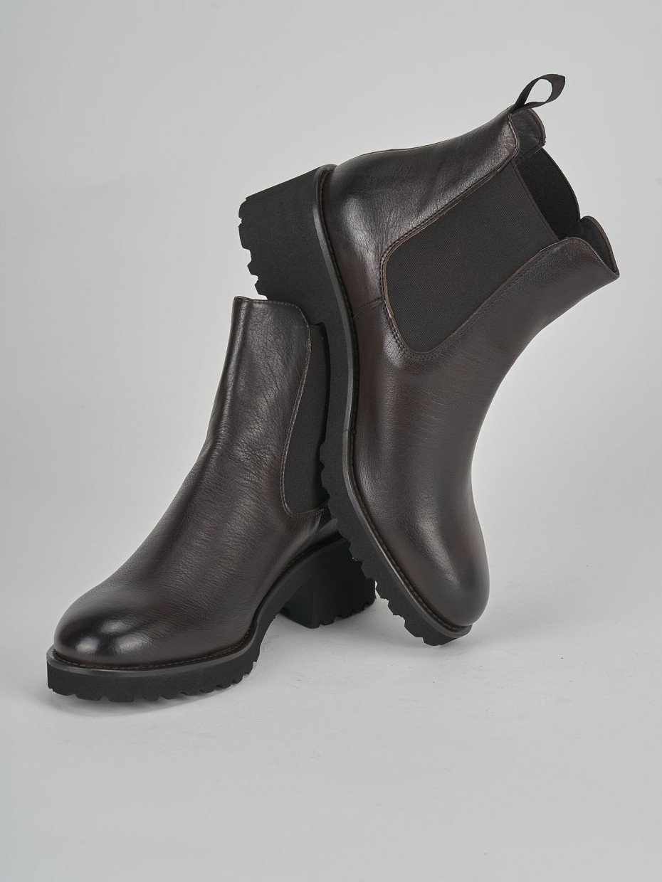 Stivaletti tacco 5cm pelle testa