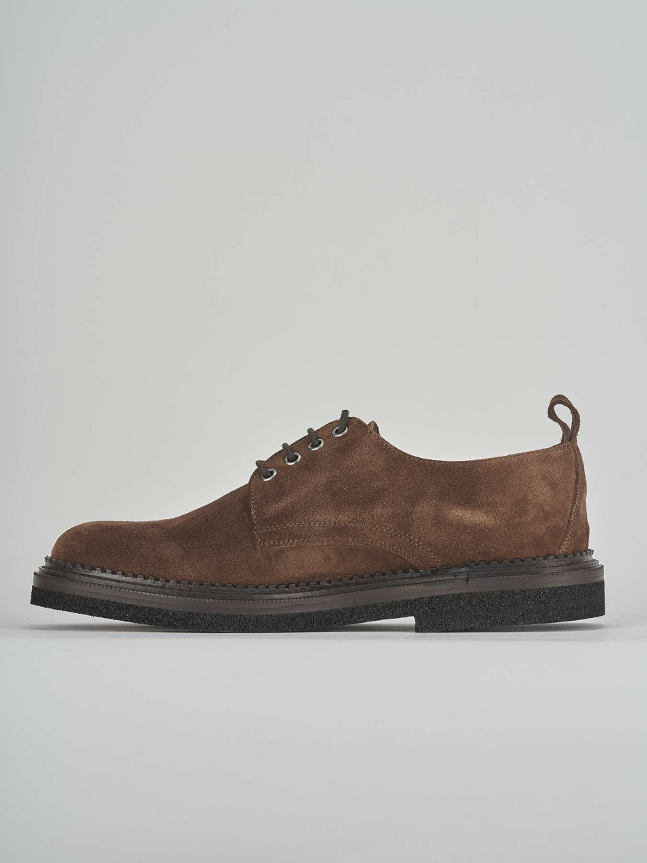 Lace-up shoes brown suede