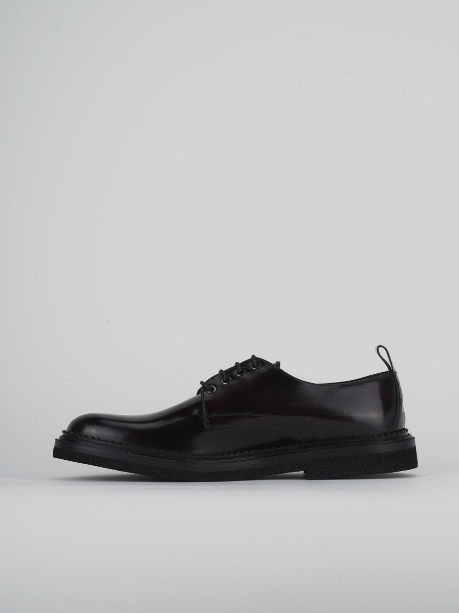 Lace-up shoes bordeaux leather