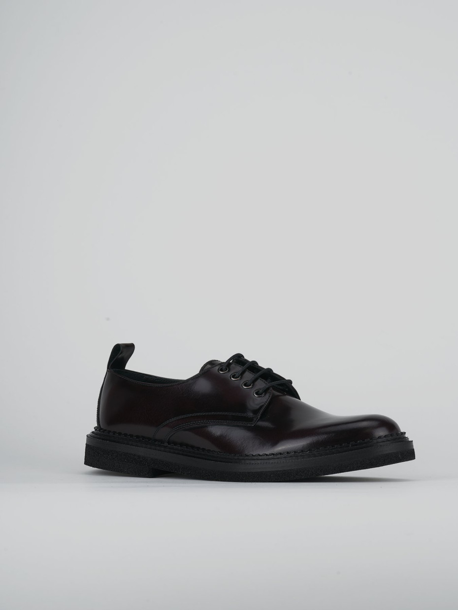 Lace-up shoes bordeaux leather