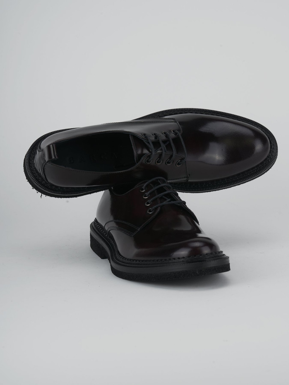 Lace-up shoes bordeaux leather