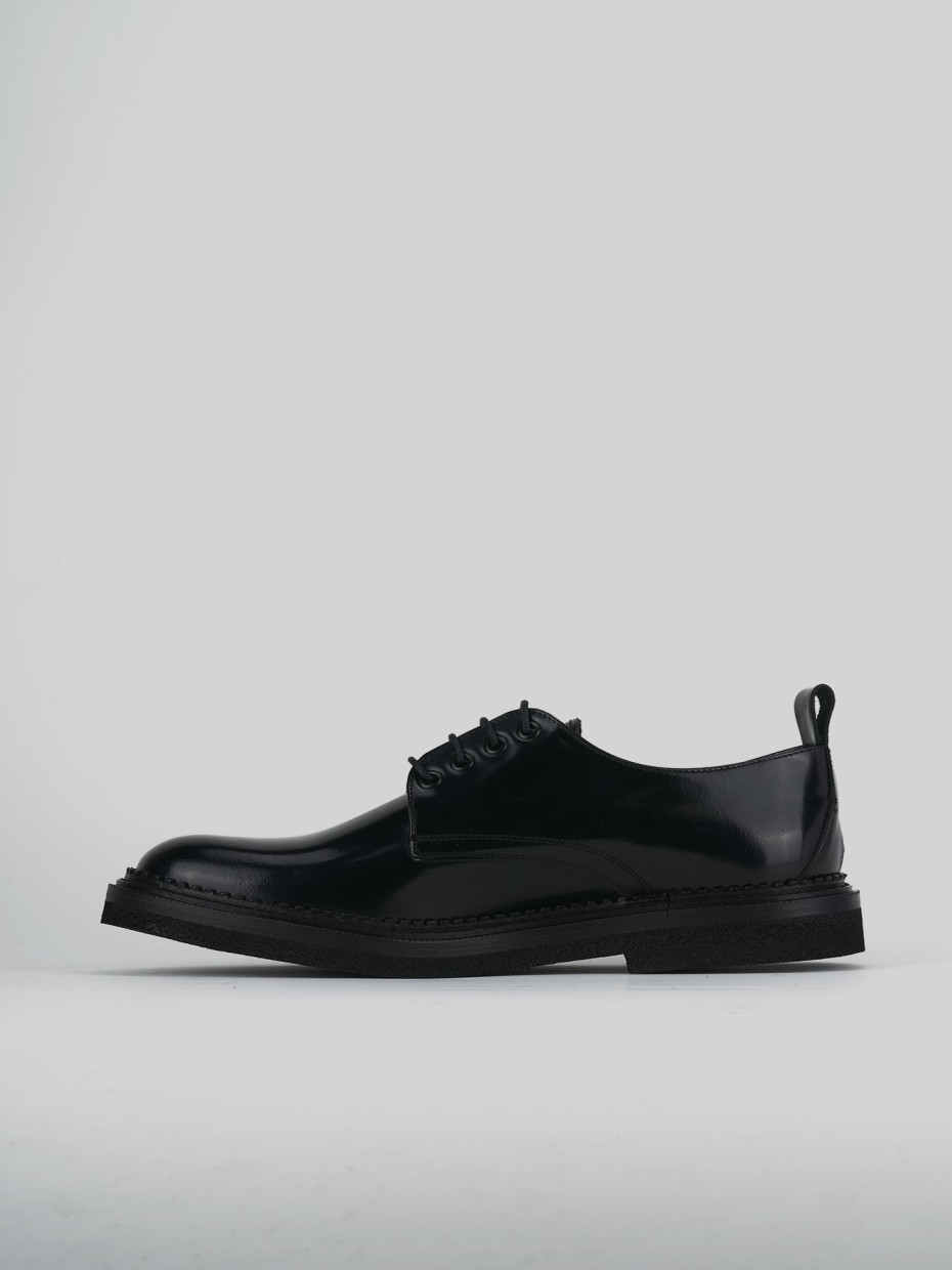 Lace-up shoes black leather