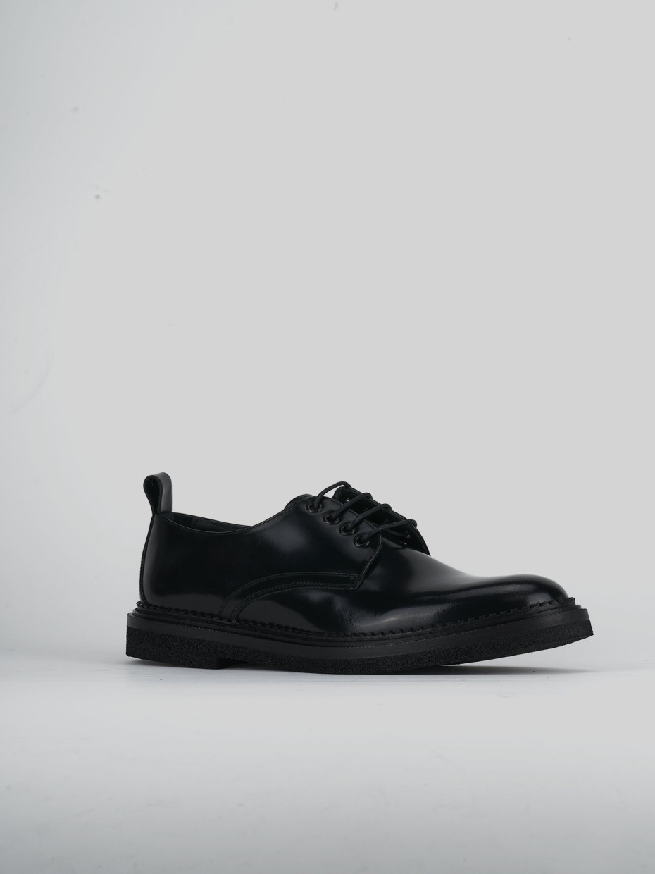 Lace-up shoes black leather