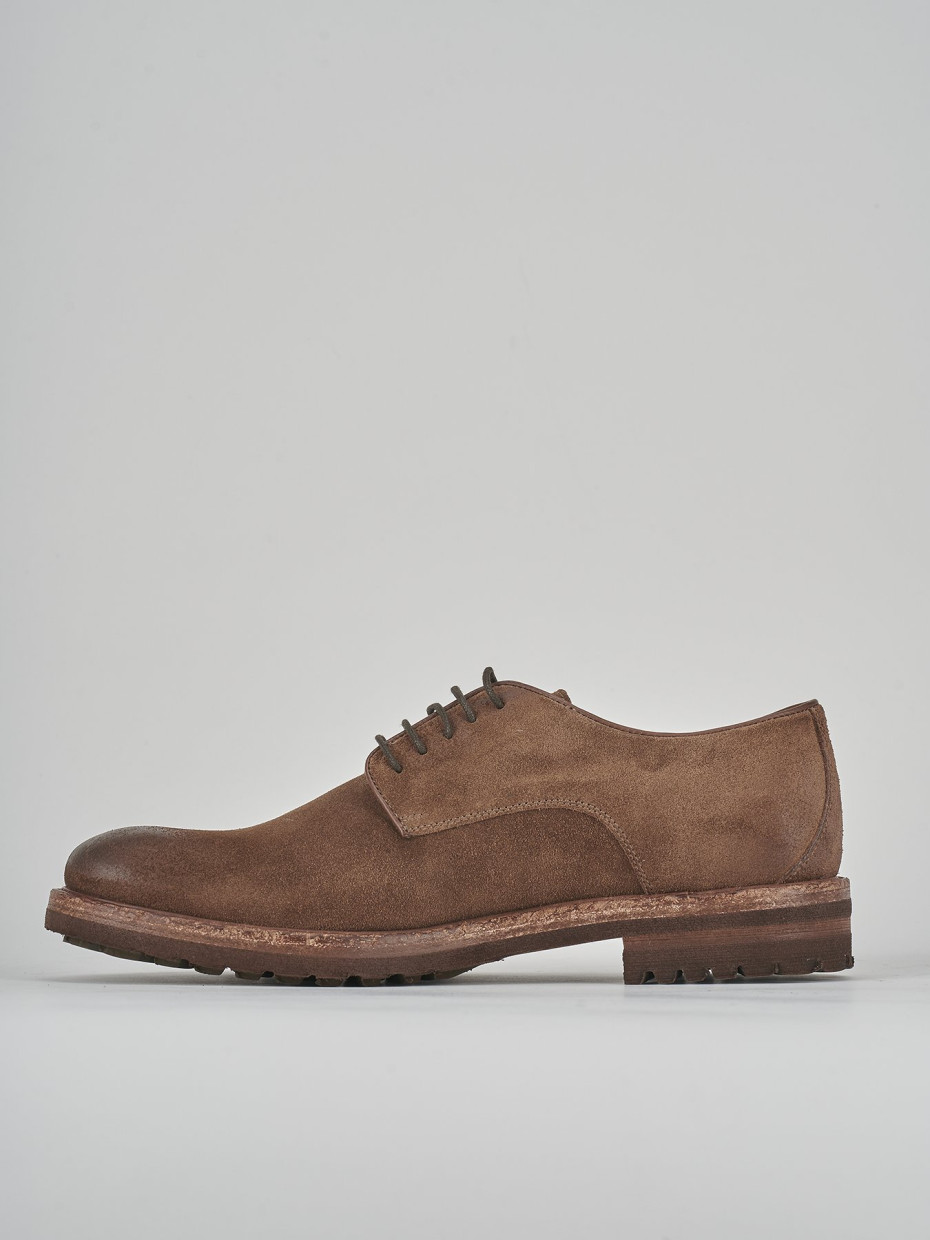 Lace-up shoes brown suede