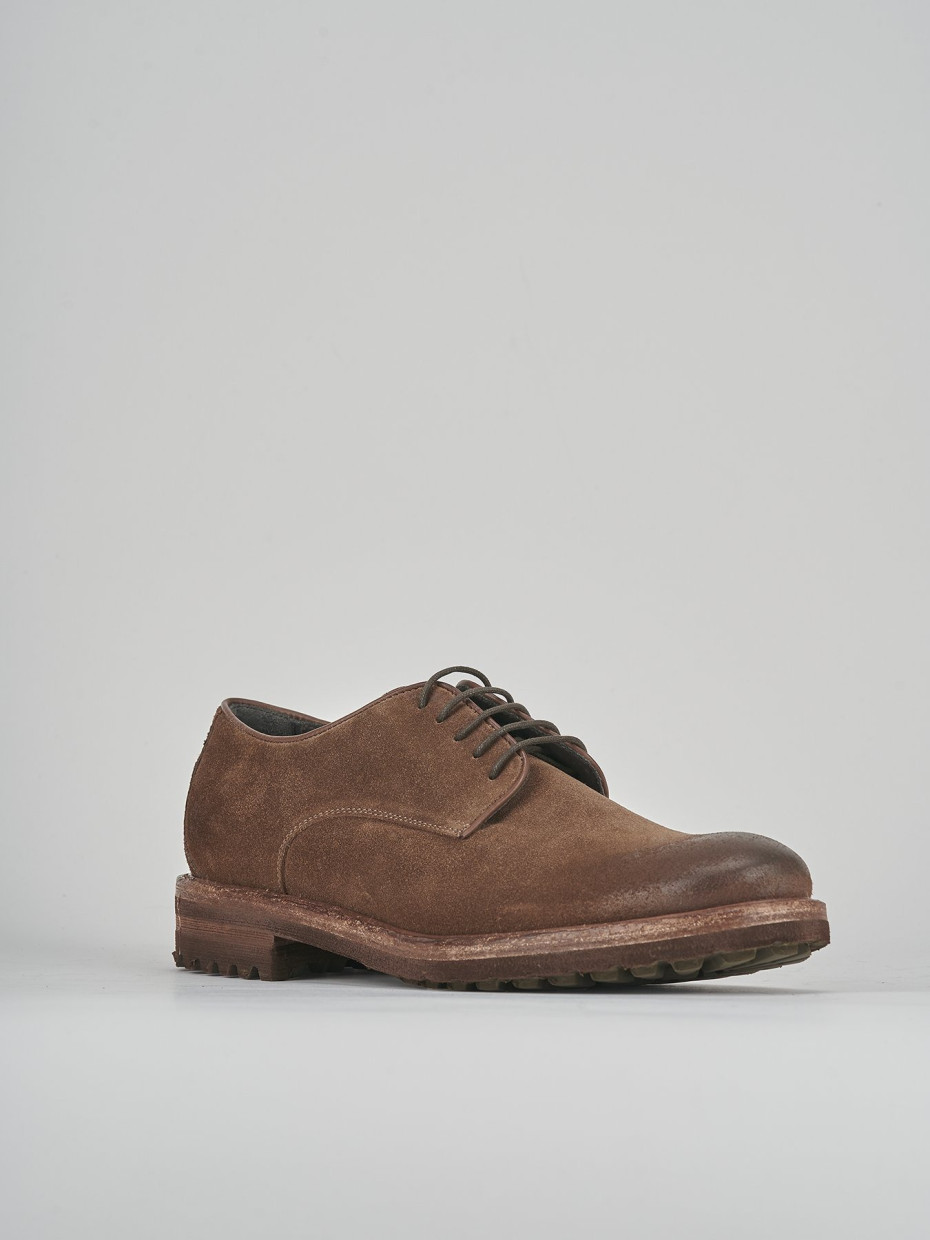 Lace up shoes man brown suede Barca Stores