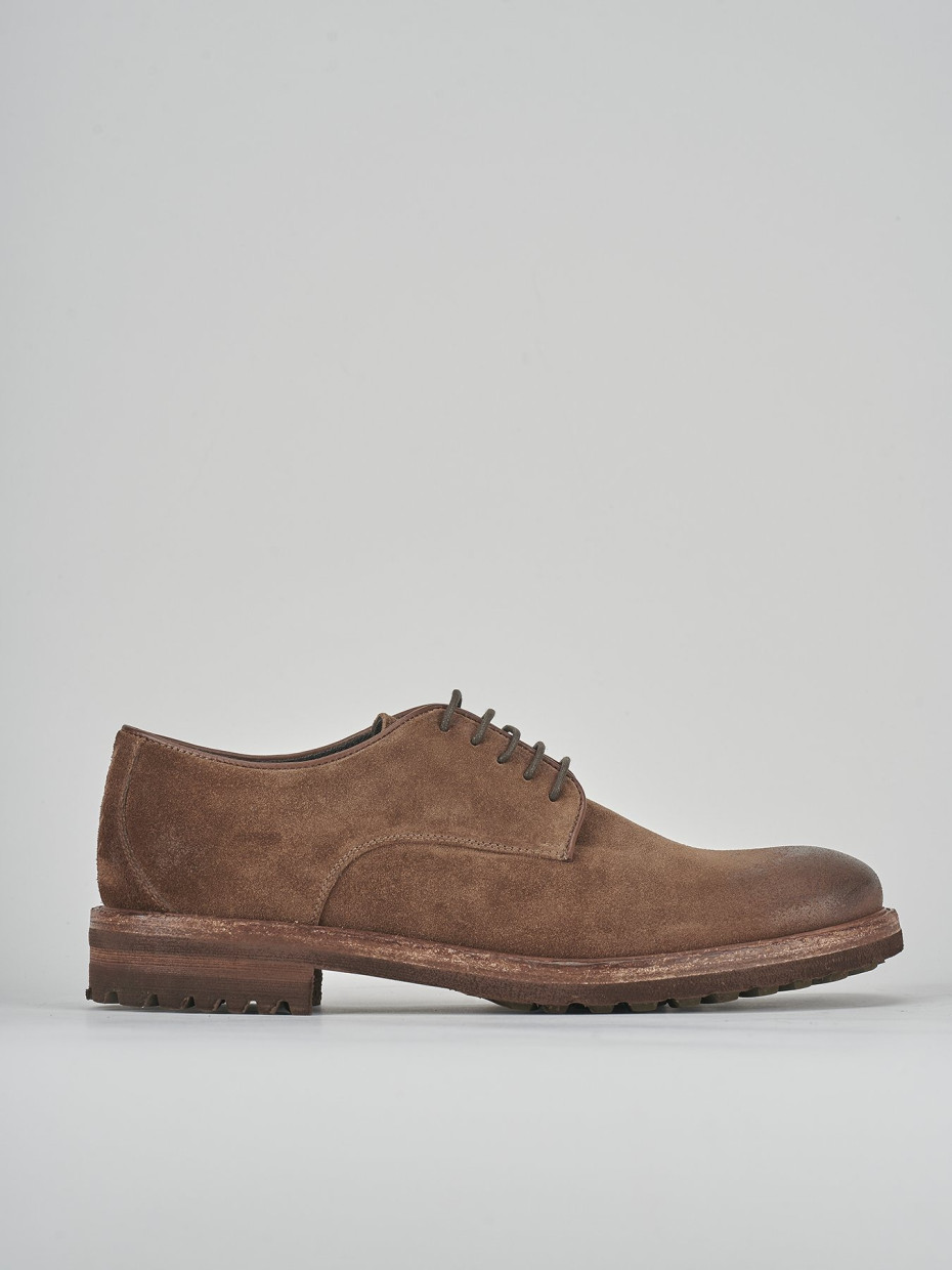 Lace-up shoes brown suede