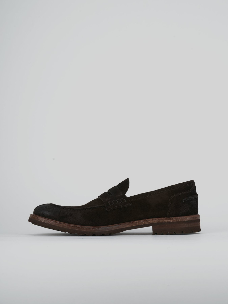 Loafers dark brown suede