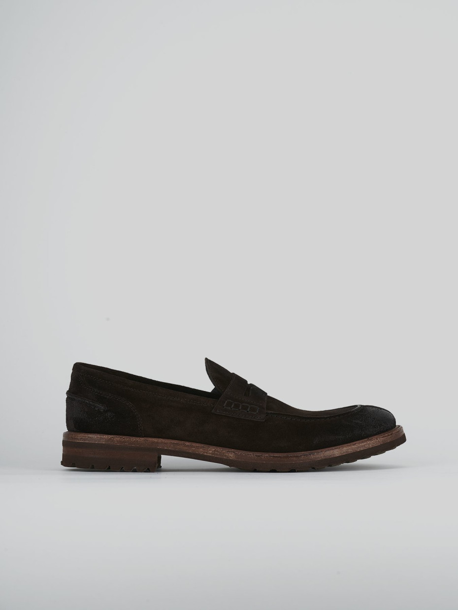 Loafers dark brown suede