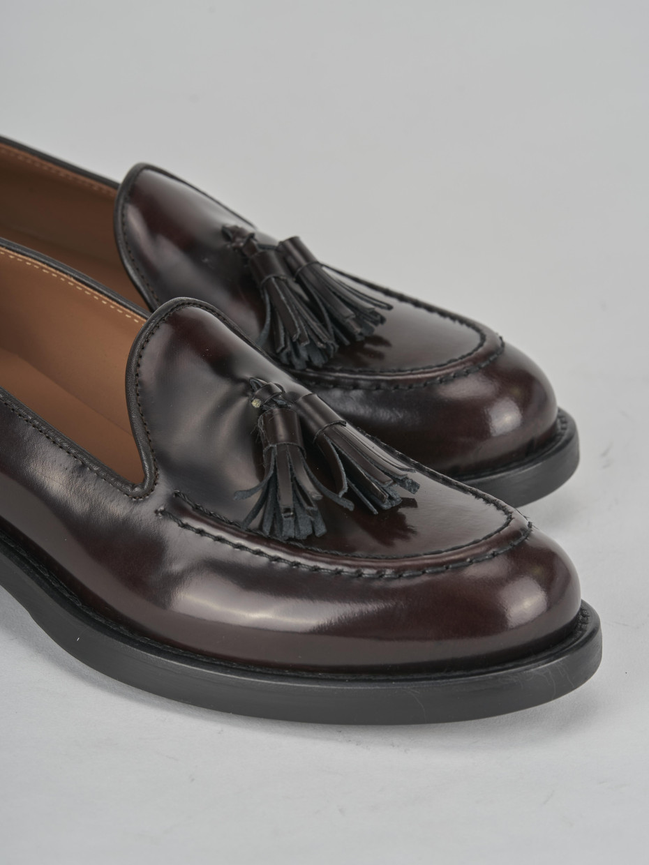 Mocassini tacco 2cm pelle testa