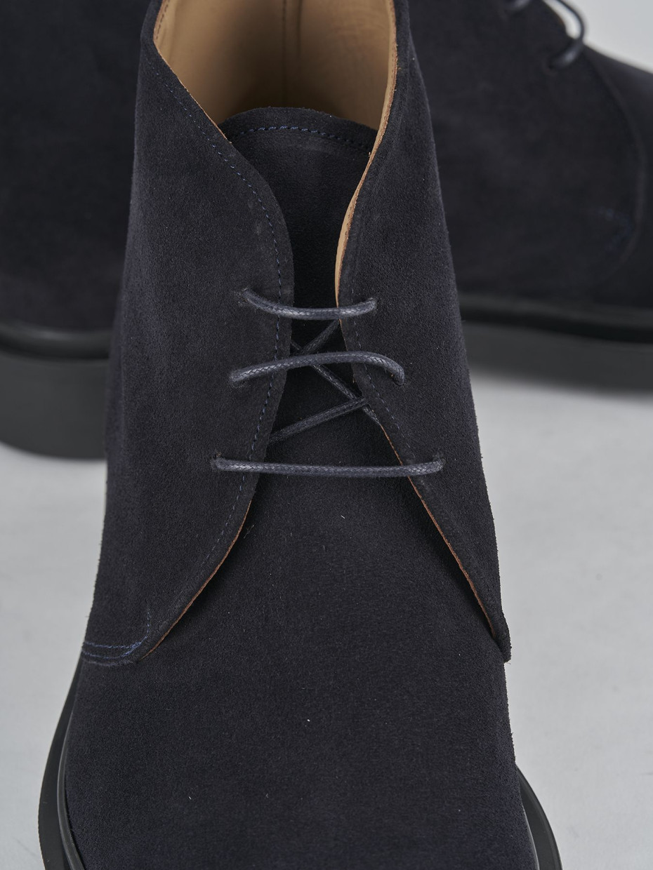 Ankle boots blu suede