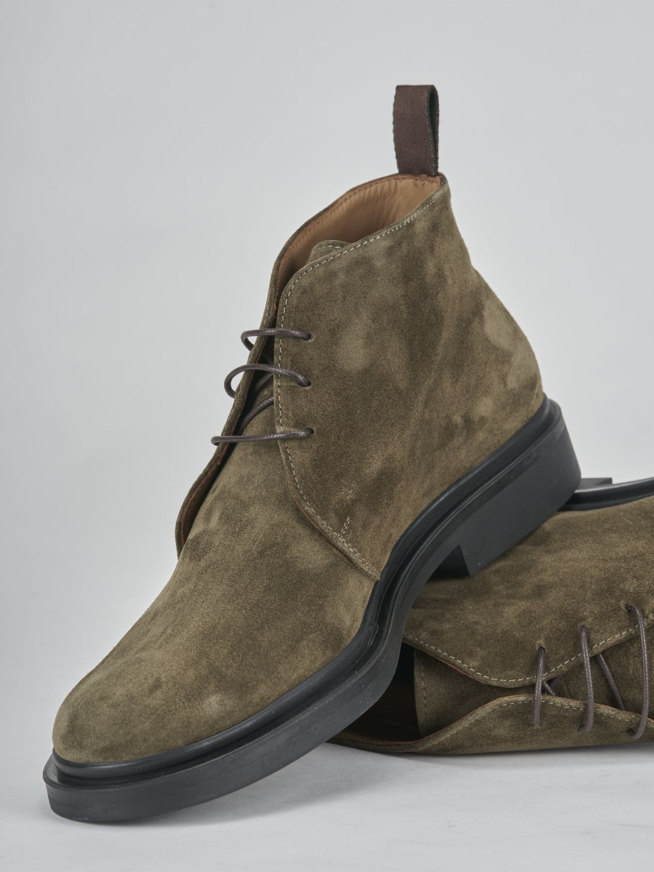 Ankle boots green suede