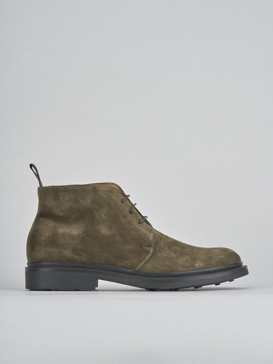 Ankle boots green suede