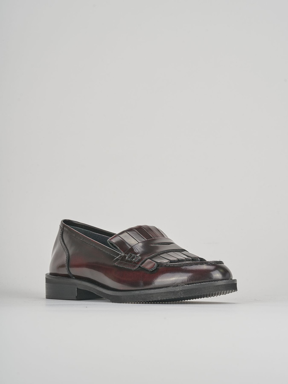 Mocassini tacco 2cm pelle bordo'