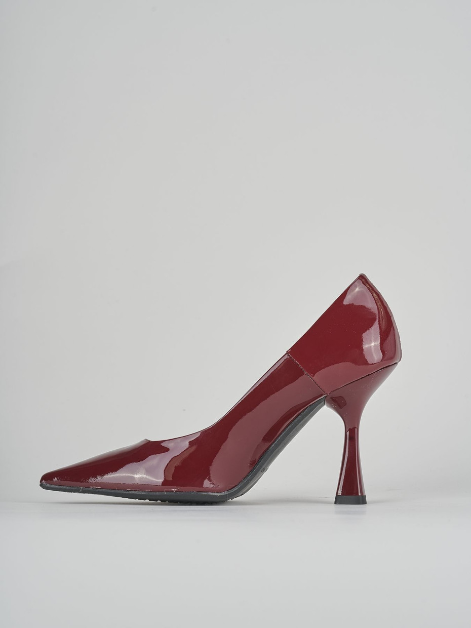 Pumps heel 9 cm bordeaux patent