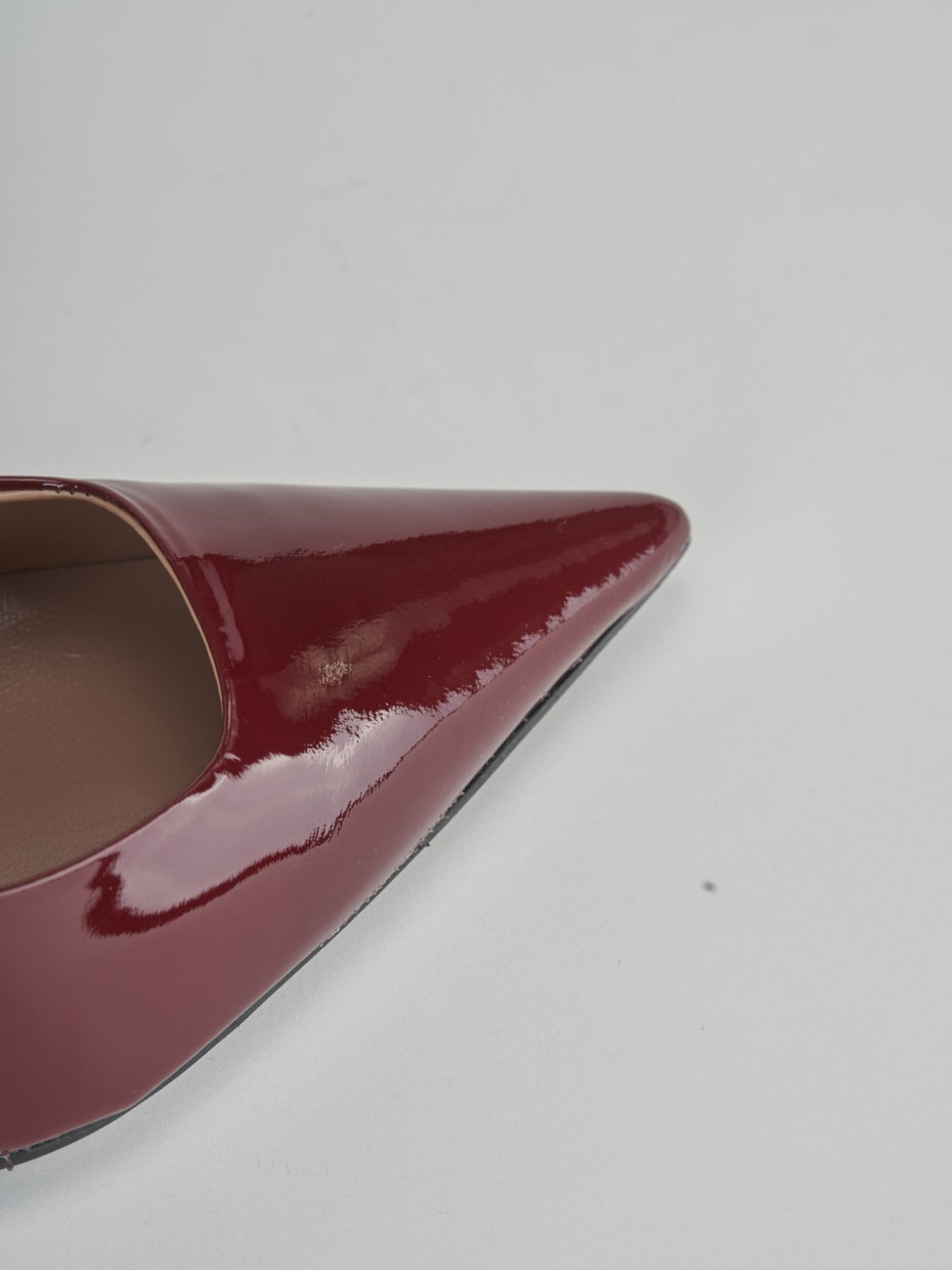 Pumps heel 9 cm bordeaux patent