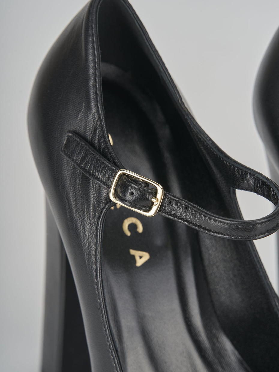 Décolleté e slingback tacco 13cm pelle nero