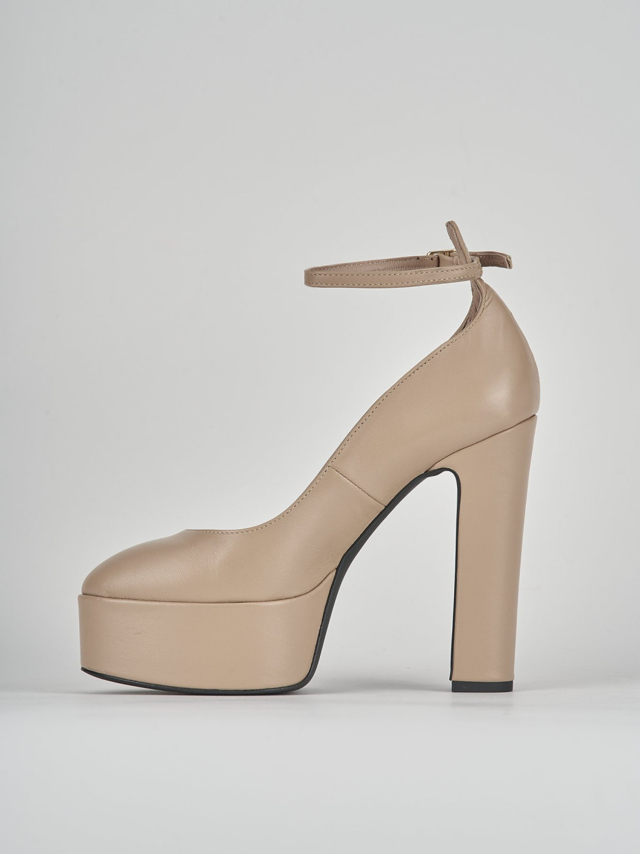 Pumps heel 13 cm pink leather