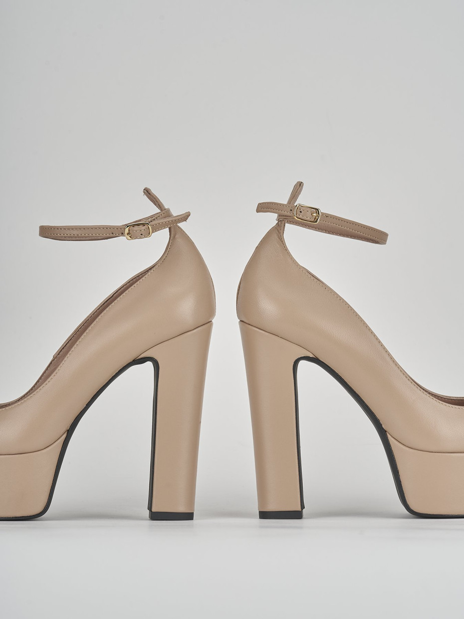 Pumps heel 13 cm pink leather
