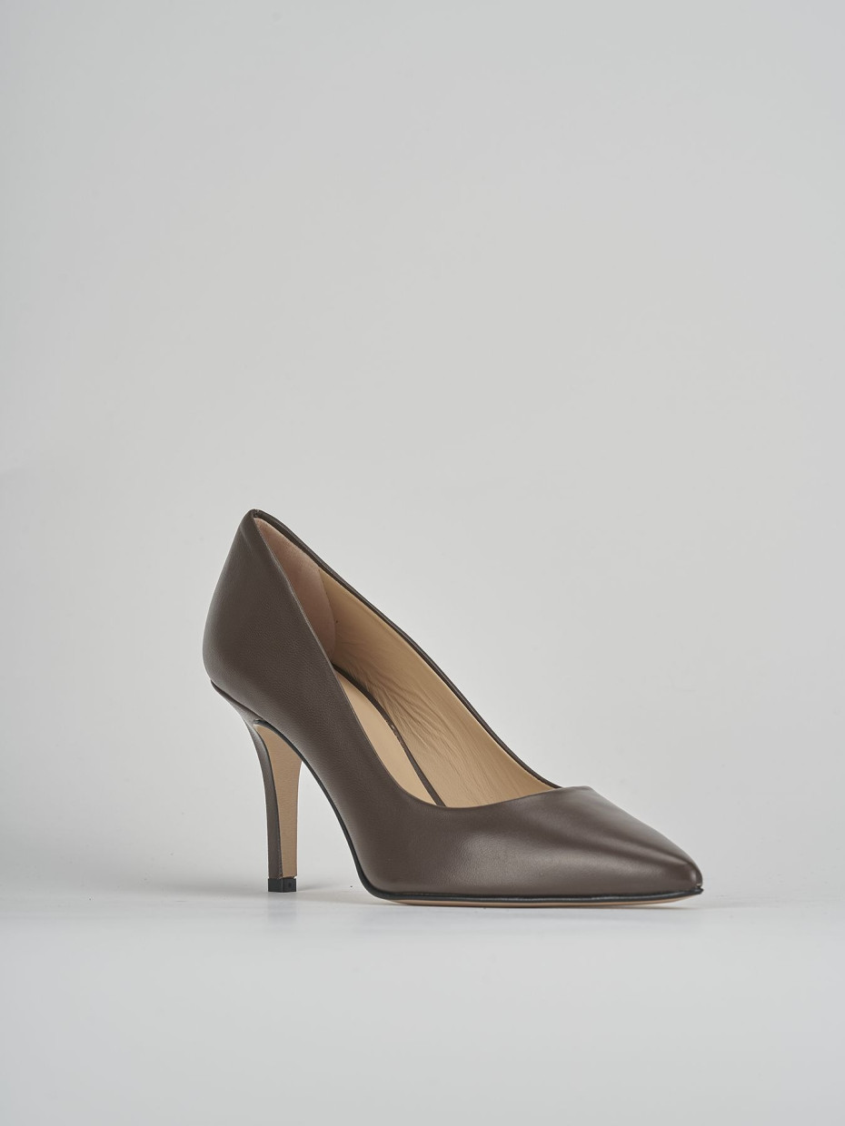 Decollete marrone clearance tacco medio