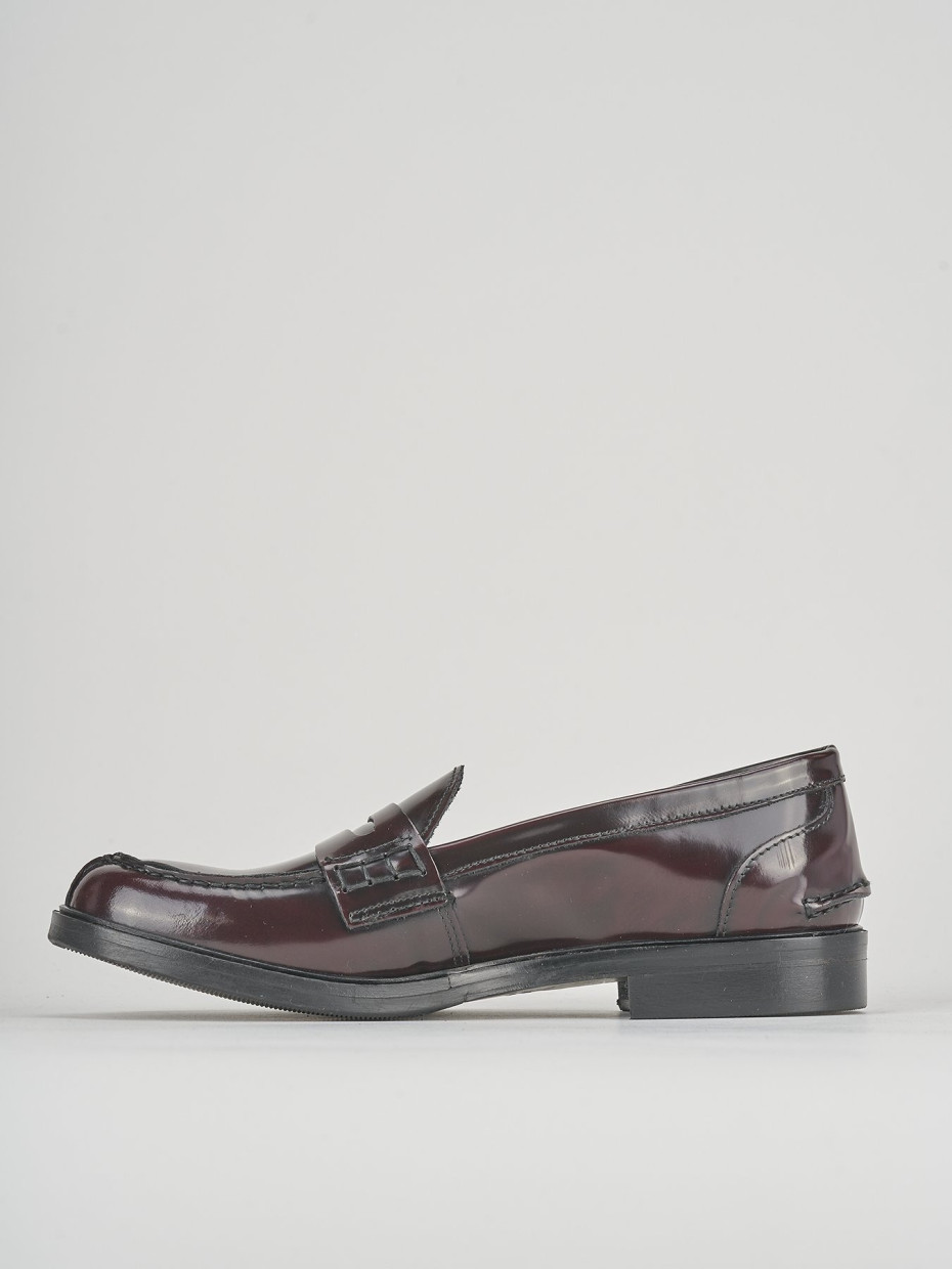 Mocassino tacco 1cm  bordo' pelle