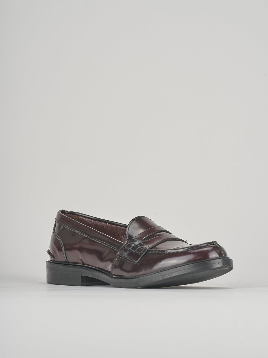 Mocassino tacco 1cm  bordo' pelle