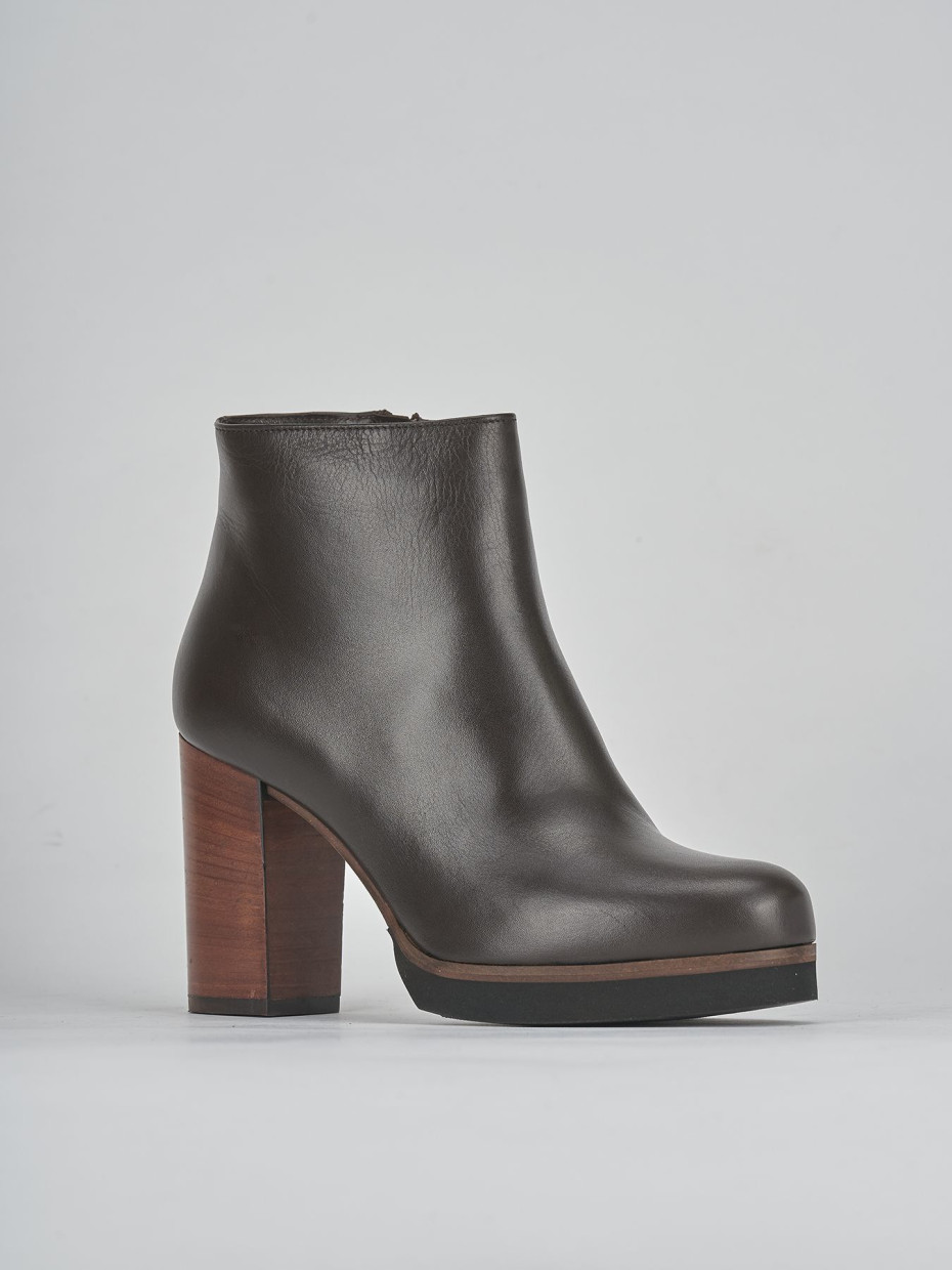 Stivaletti tacco 8cm pelle testa
