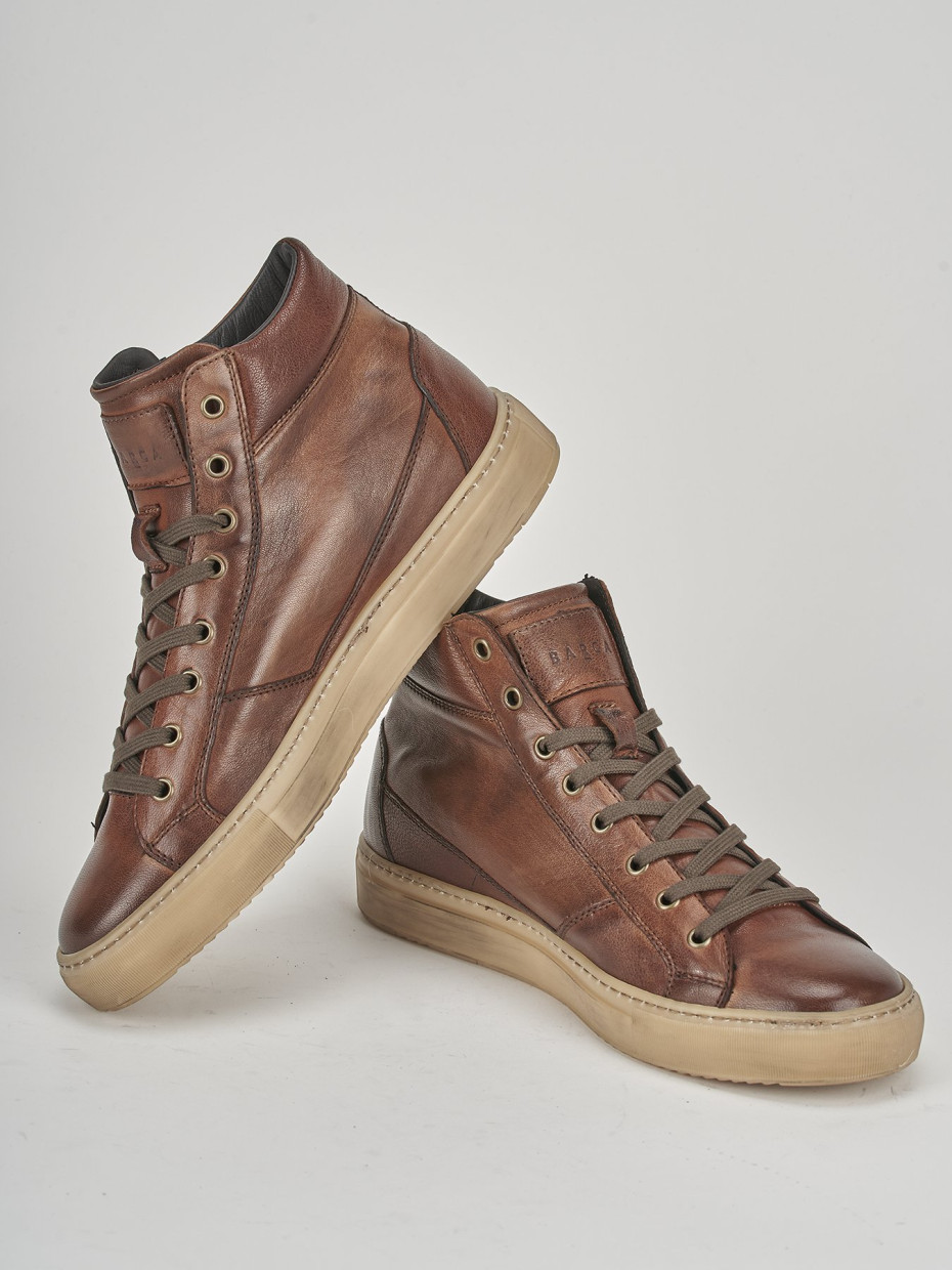 Sneakers pelle marrone Barca Stores
