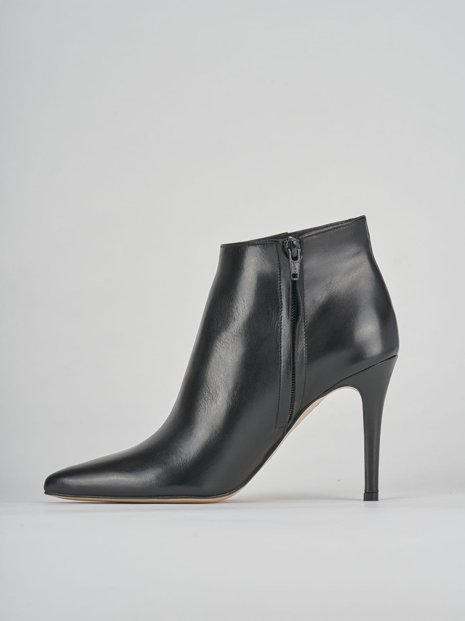 Stivaletti tacco 9cm pelle nero