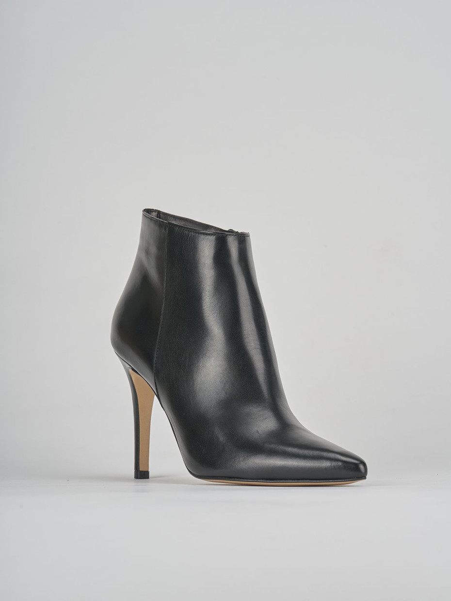 Stivaletti tacco 9cm pelle nero