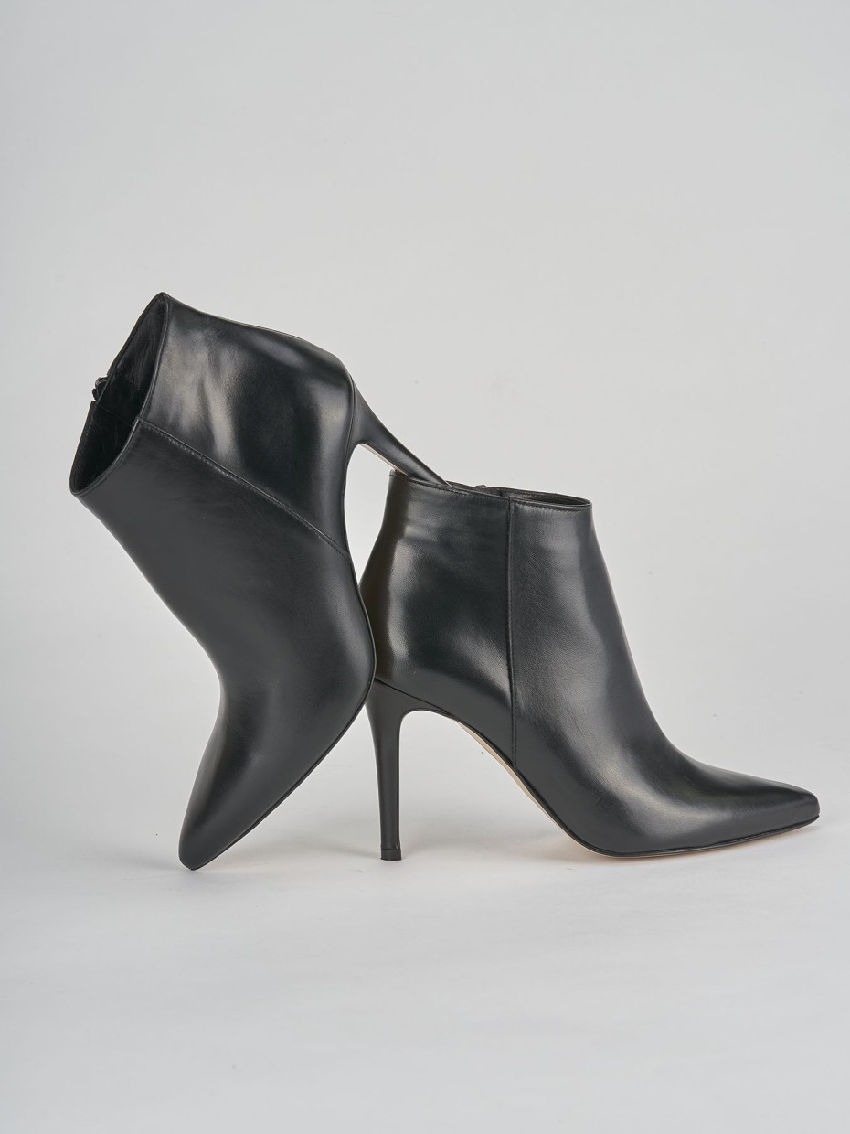Stivaletti tacco 9cm pelle nero