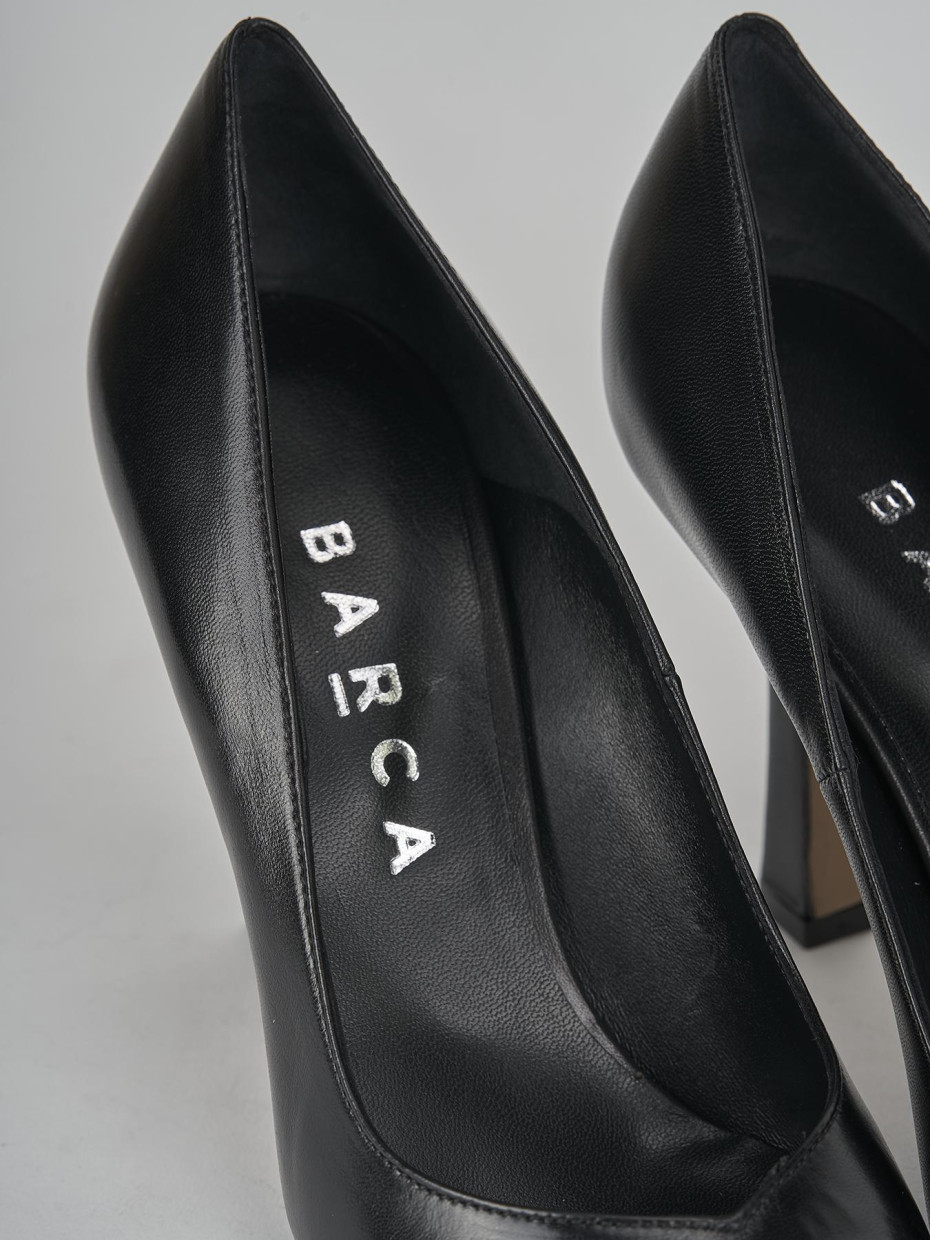 Décolleté e slingback tacco 10cm pelle nero