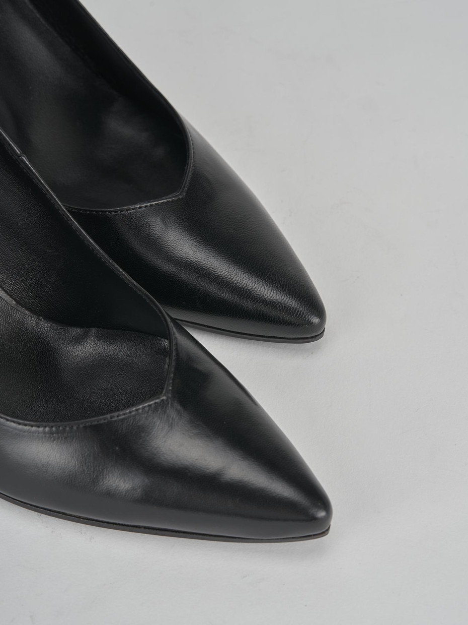 Décolleté e slingback tacco 10cm pelle nero