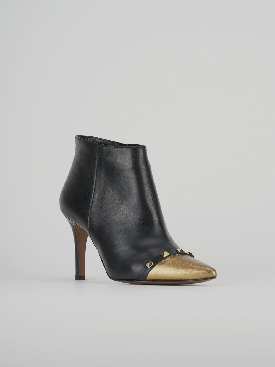 Stivaletti tacco 8cm pelle nero
