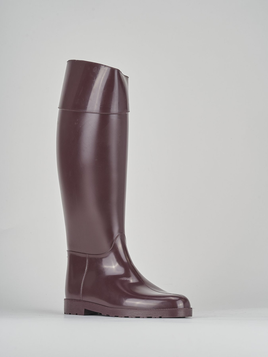 Low heel boots heel 2 cm bordeaux rubber